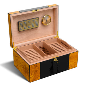 Large Capacity Multi-Layer Cedarwood Humidor Fits 150