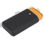 Black and Yellow Travel Leather Case Holds 3