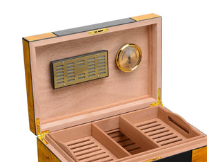 Large Capacity Multi-Layer Cedarwood Humidor Fits 150