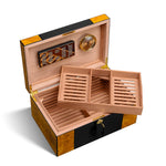 Large Capacity Multi-Layer Cedarwood Humidor Fits 150