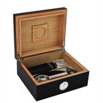 Cedar Wood Humidor Set with Cutter Ashtray Case Hygrometer Humidifier