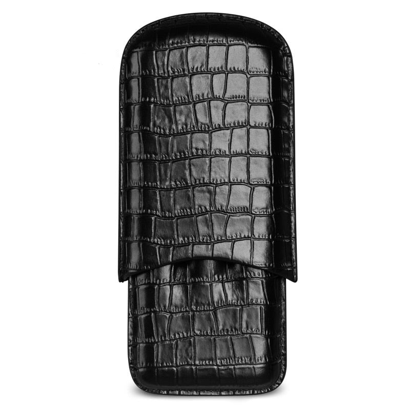 Fine Black Leather Portable Case
