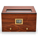 Two Drawer Cedarwood Cabinet Humidor with Digital Hygrometer