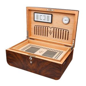 European Finish Luxury Cedarwood Humidor with Hygrometer Humidifier