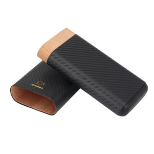 Portable Travel Leather Cedar Wood Holds 3