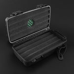 Black Portable Plastic Travel Humidor Holds 5