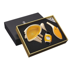 Premium Set with Lighter Ashtray and Cutter with Gift Box