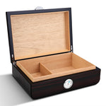 Elegant Piano Finish Vintage Humidor with Hygrometer Humidifier