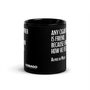 Black Glossy Mug. Quote 2. Friends