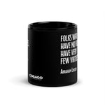 Black Glossy Mug. Quote 6. Vices