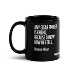 Black Glossy Mug. Quote 2. Friends