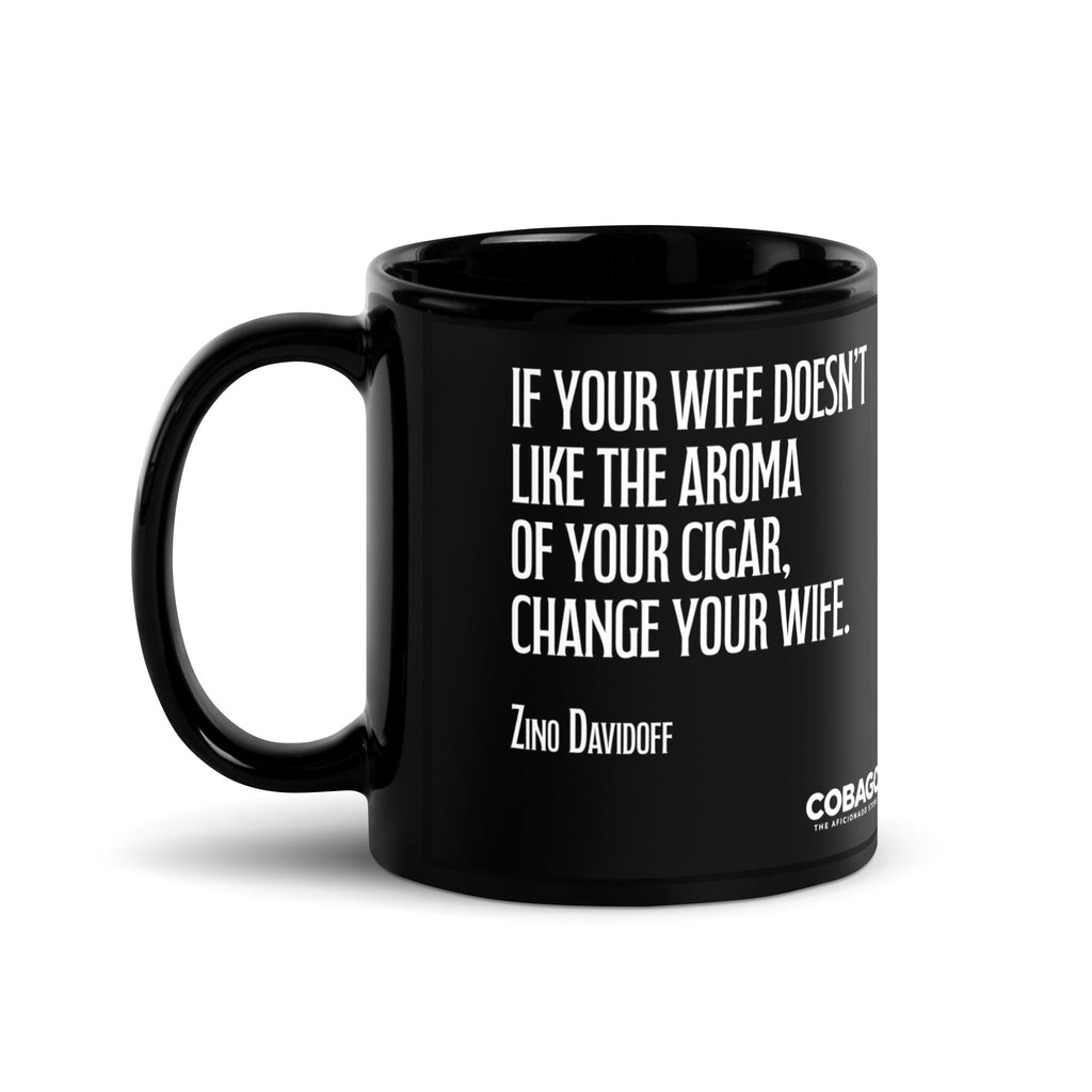 Black Glossy Mug. Quote 7. Wife