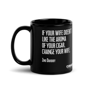 Black Glossy Mug. Quote 7. Wife