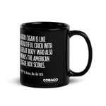 Black Mug. Quote 1. Box Scores Black Glossy Mug