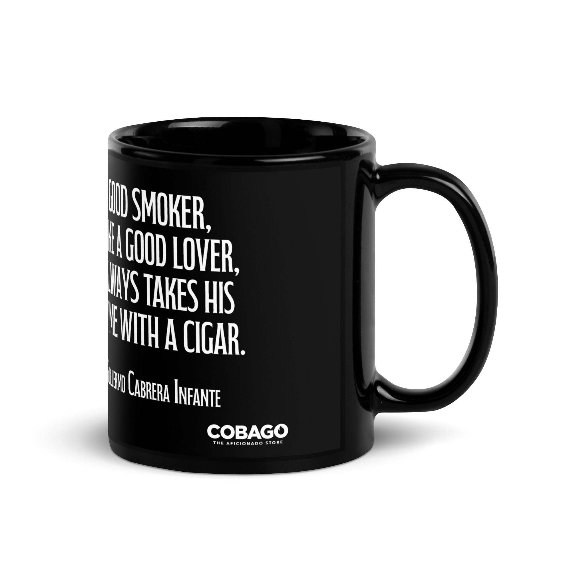 Black Glossy Mug. Quote 3 . Lover