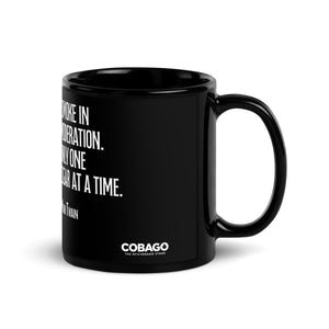 Black Glossy Mug. Quote 4. Moderation