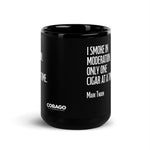 Black Glossy Mug. Quote 4. Moderation