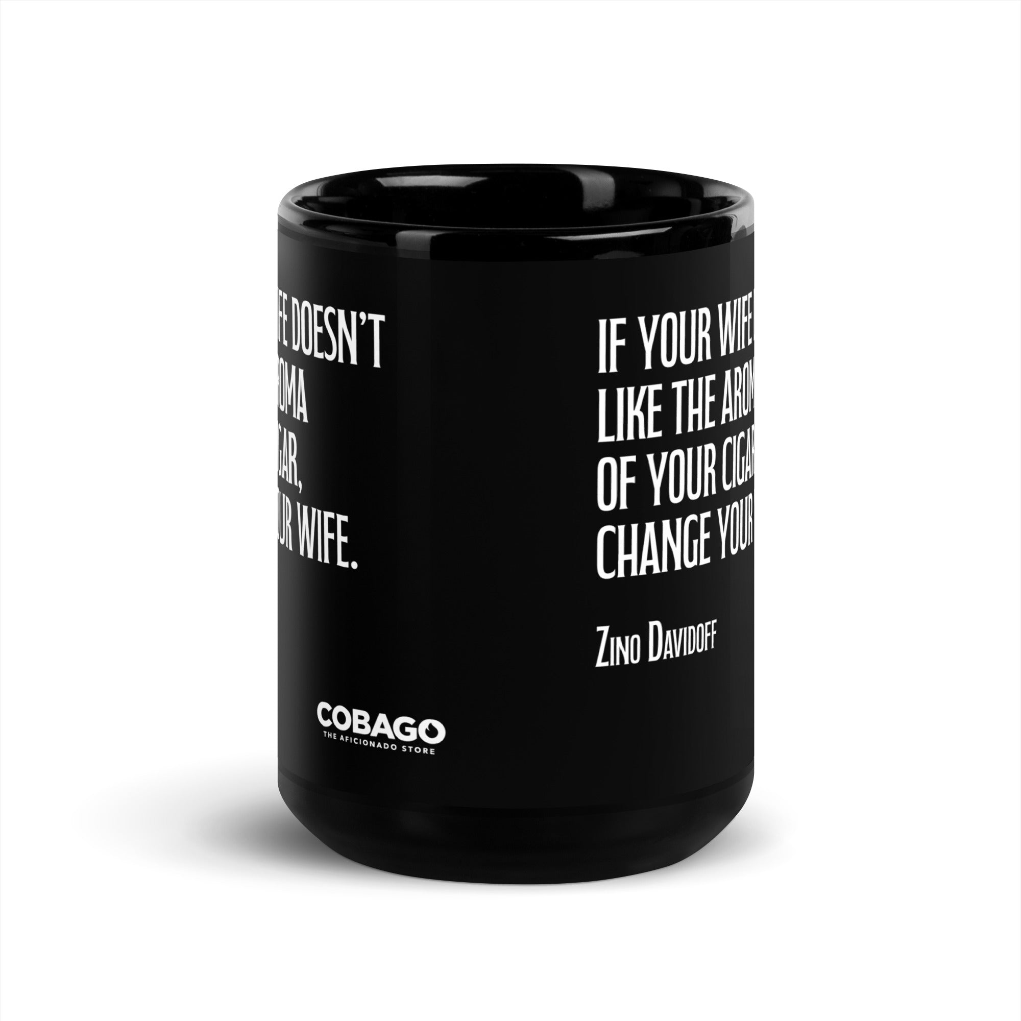 Black Glossy Mug. Quote 7. Wife