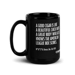 Black Mug. Quote 1. Box Scores Black Glossy Mug