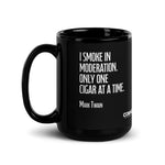 Black Glossy Mug. Quote 4. Moderation