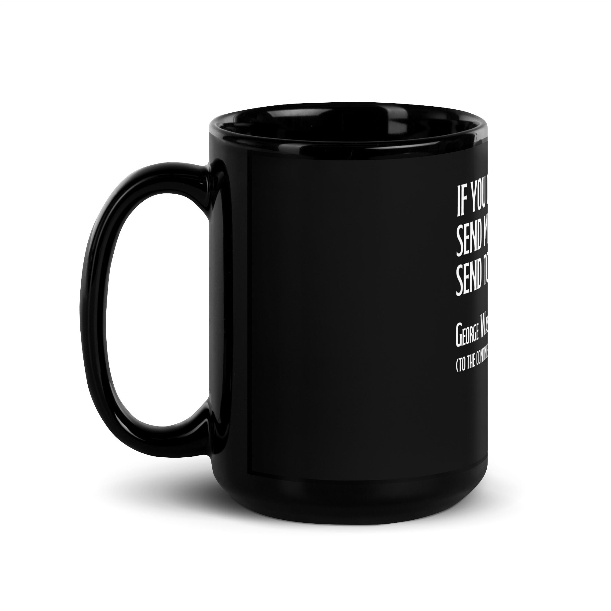 Black Glossy Mug. Quote 5. Money