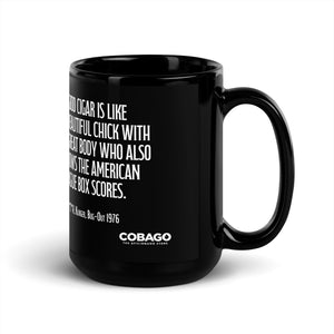 Black Mug. Quote 1. Box Scores Black Glossy Mug