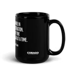 Black Glossy Mug. Quote 4. Moderation