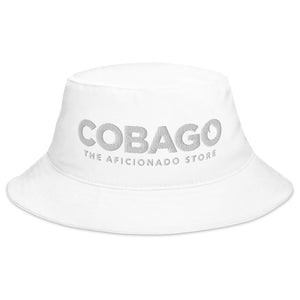 Embroidered Brand White Bucket Hat