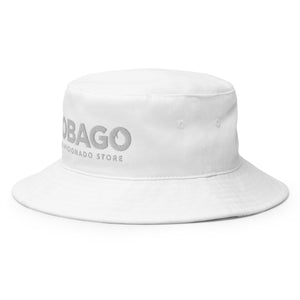 Embroidered Brand White Bucket Hat