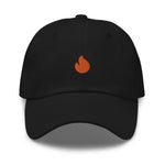 Embroidered Orange Candela on Black Unisex Dad hat