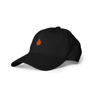 Embroidered Orange Candela on Black Unisex Dad hat