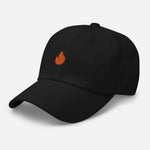 Embroidered Orange Candela on Black Unisex Dad hat