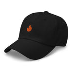 Embroidered Orange Candela on Black Unisex Dad hat