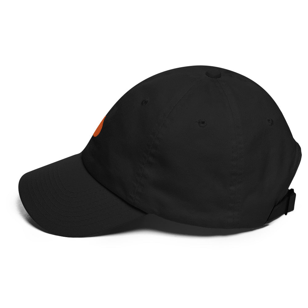 Embroidered Orange Candela on Black Unisex Dad hat