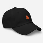 Embroidered Orange Candela on Black Unisex Dad hat