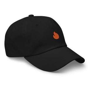 Embroidered Orange Candela on Black Unisex Dad hat