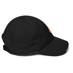 Embroidered Orange Candela on Black Unisex Dad hat