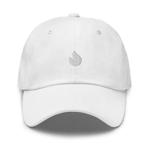 Embroidered White Candela on White Unisex Dad hat