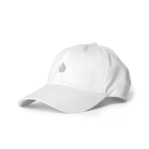 Embroidered White Candela on White Unisex Dad hat