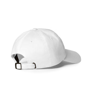 Embroidered White Candela on White Unisex Dad hat