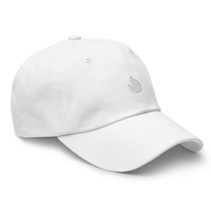 Embroidered White Candela on White Unisex Dad hat