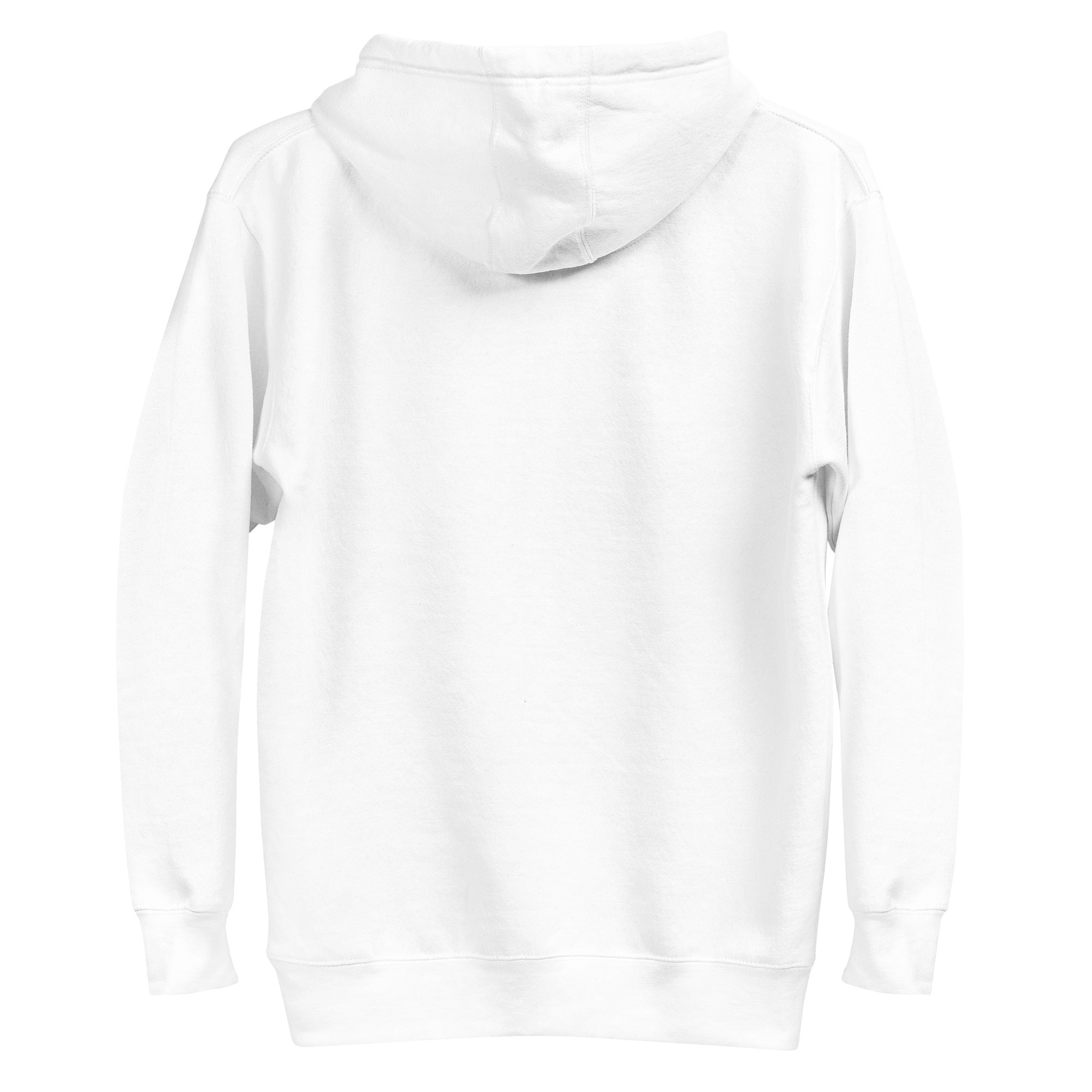 Embroidered White Candela Unisex Hoodie