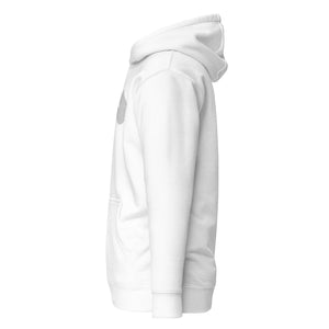 Embroidered White Candela Unisex Hoodie