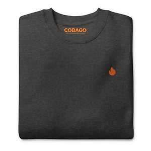 Embroidered Orange Candela Unisex Premium Sweatshirt