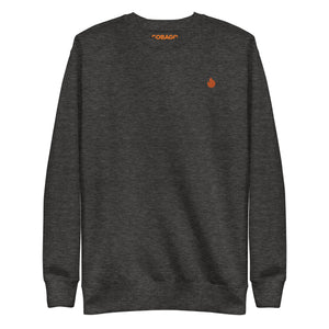 Embroidered Orange Candela Unisex Premium Sweatshirt