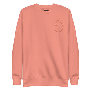 Embroidered Orange Stroke CandelaUnisex Premium Sweatshirt