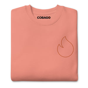 Embroidered Orange Stroke CandelaUnisex Premium Sweatshirt