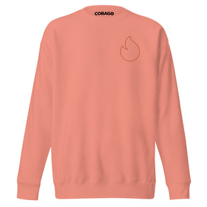 Embroidered Orange Stroke CandelaUnisex Premium Sweatshirt