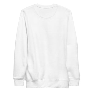 Embroidered White Candela Unisex Premium Sweatshirt