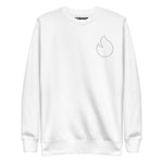 Embroidered White Stroke Candela Unisex Premium Sweatshirt